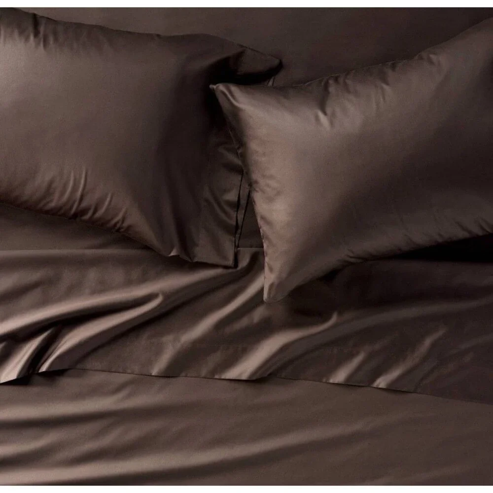 King 600 Thread Count Sateen Sheet Set Dark Fig - Casaluna NEW